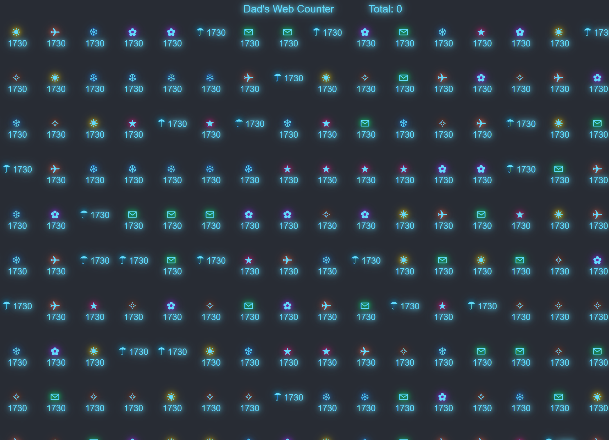 Dad's Web Counter Screenshot
