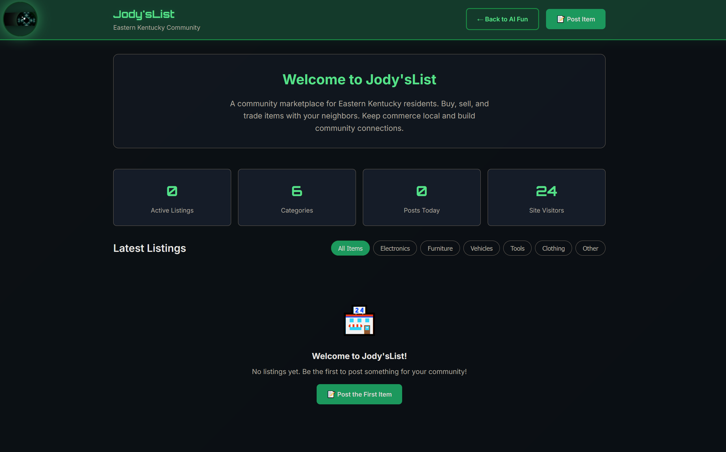Jody'sList Screenshot